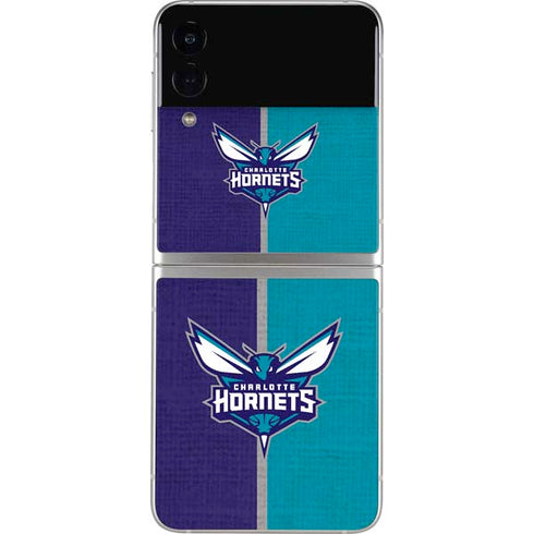 NBA Charlotte Hornets Canvas Galaxy Z Flip4 5G Skin